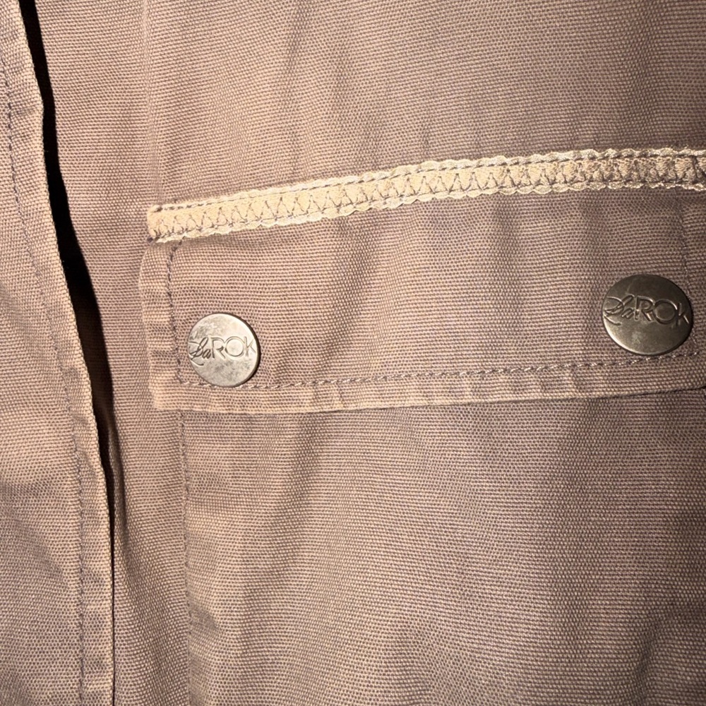 LaRok Utility Jacket XS Olive Green Hooded Military Style Lightweight - Picture 5 of 12